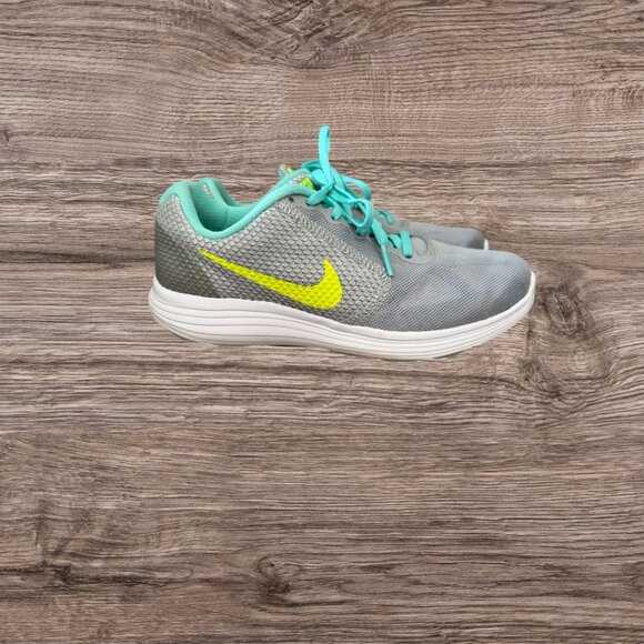 NIKE Revolution 3 Gray Aqua Running Athletic Sneaker Shoes Women's Size 7 - Picture 3 of 12